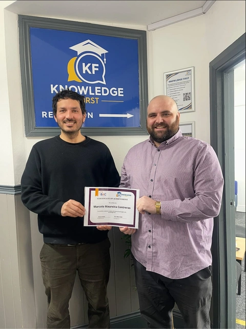 Students celebrating at Knowledge First